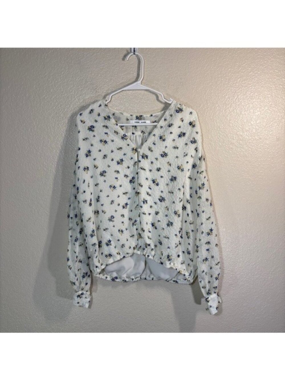 Samsoe Samsoe Top Womens Small Blouse Jetta Floral Long Sleeve Button BOHO